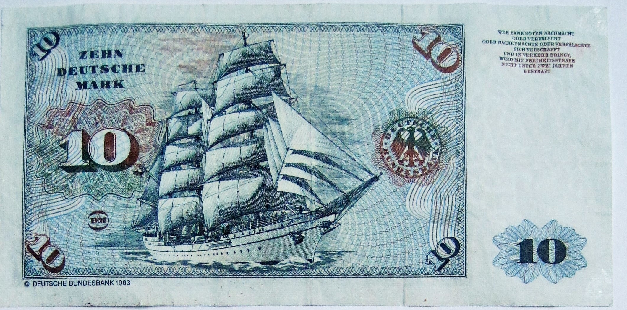 10 zehn deutsche mark