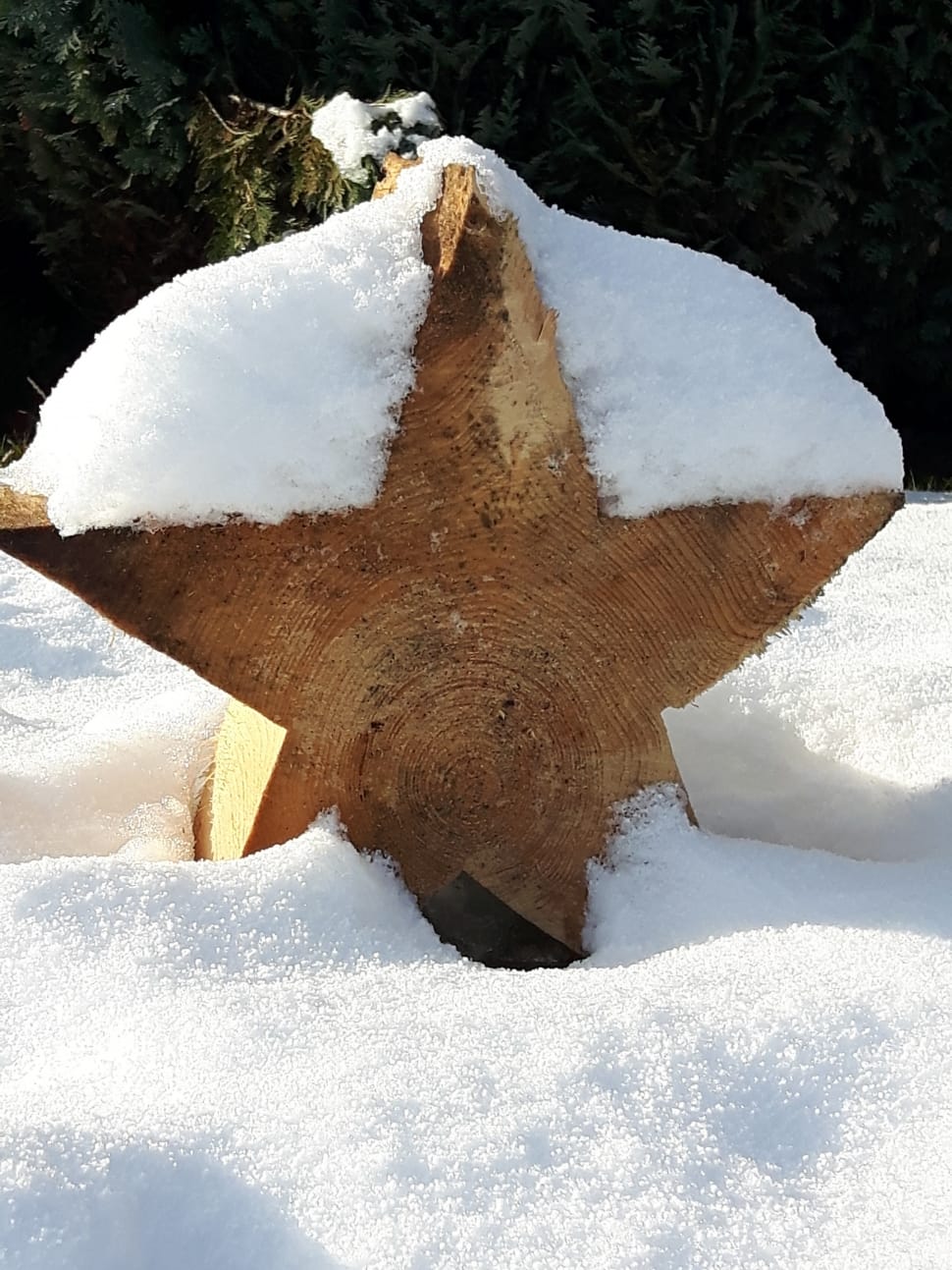 brown wooden star ornament preview