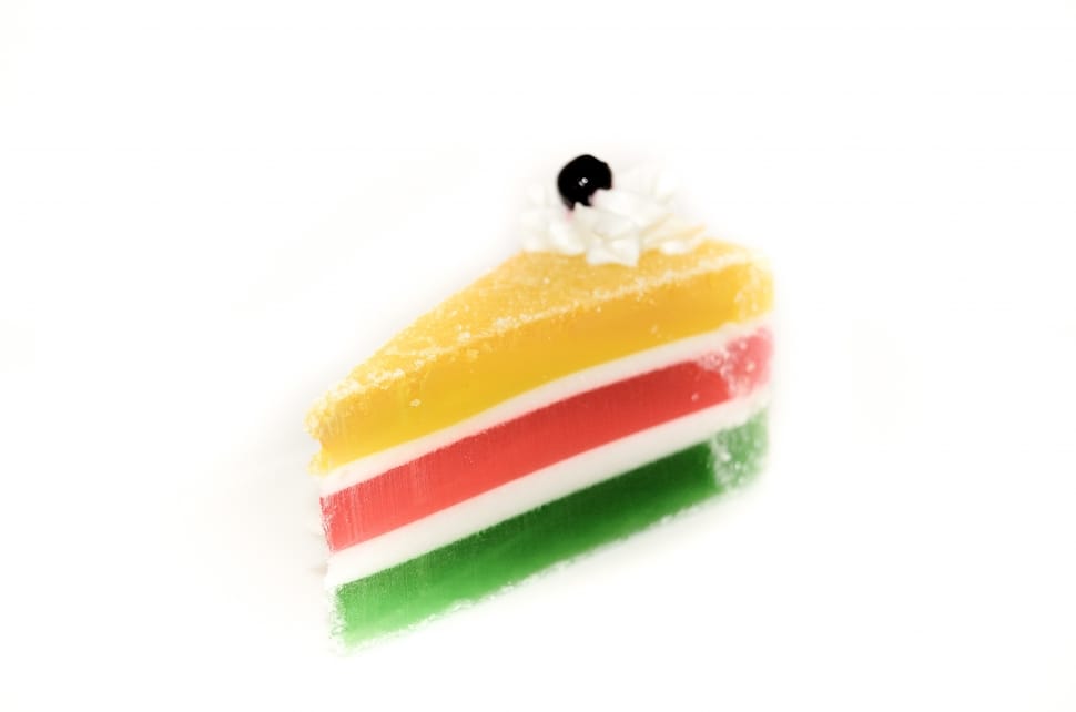slice multi colored cake preview