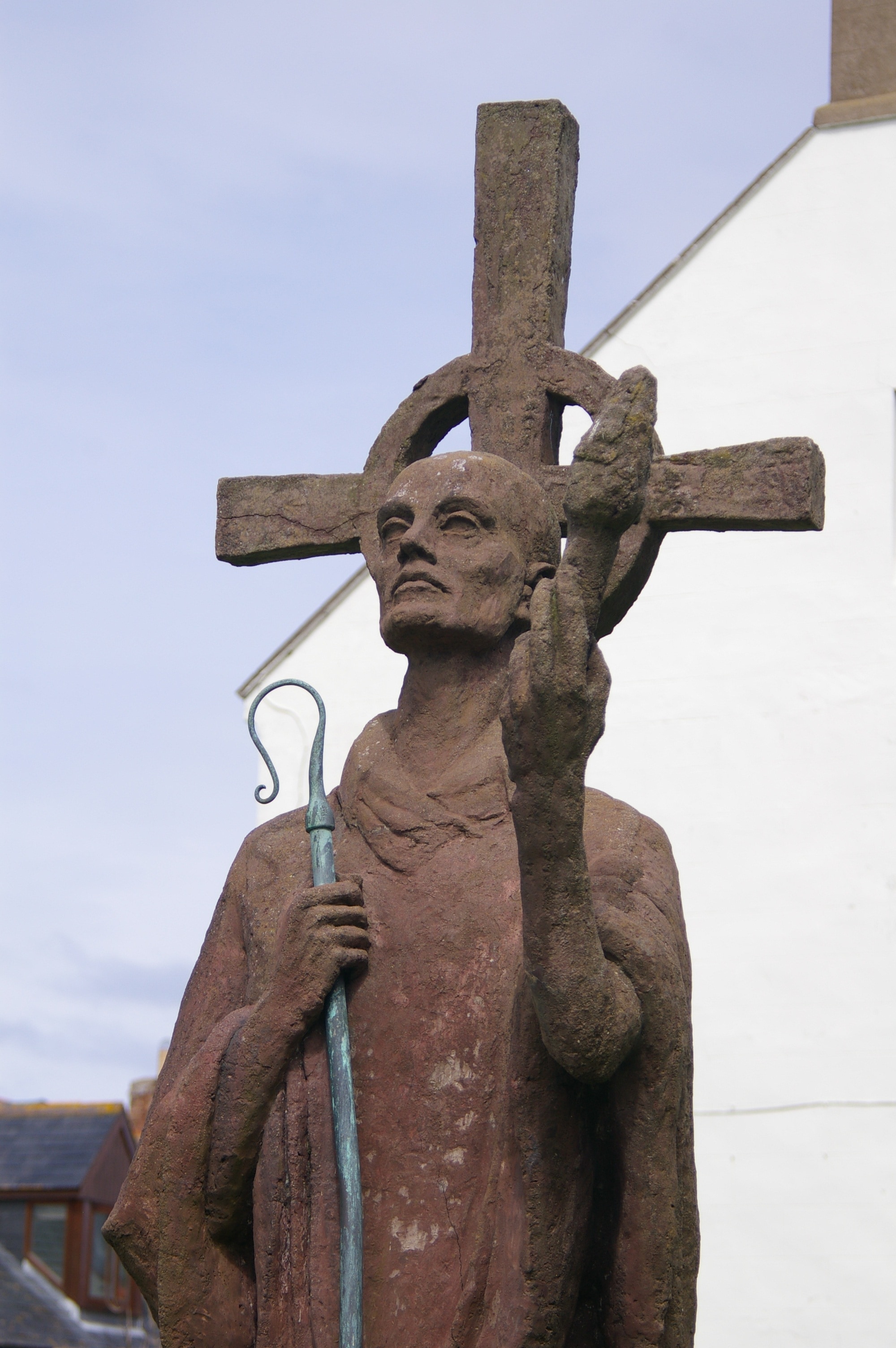 brown concrete religious statue