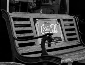 grayscale illustration of bench with coca-cola print thumbnail