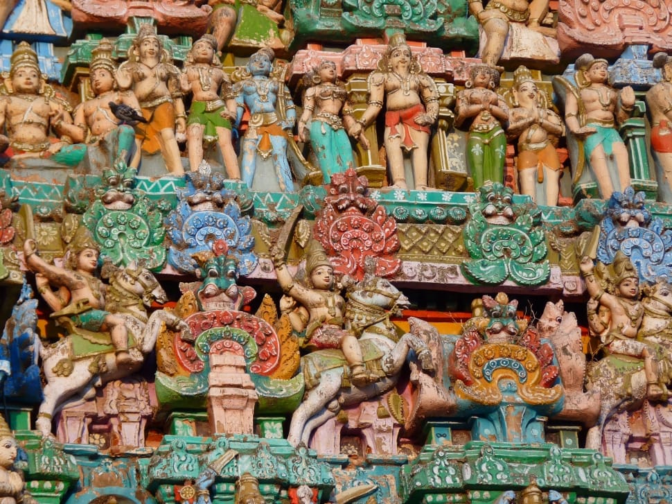 ceramic hindu diety figurine lot preview