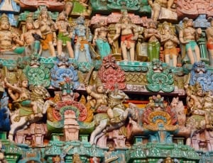 ceramic hindu diety figurine lot thumbnail