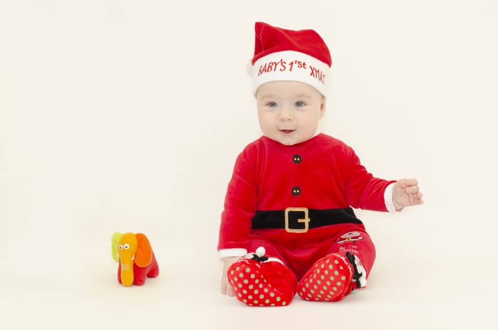 baby in santa claus suit preview