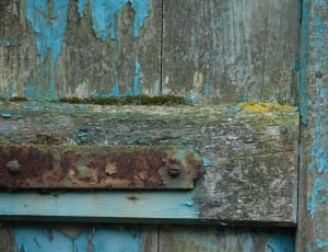 blue and brown wooden gate thumbnail