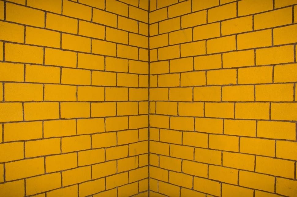 yellow and black brick wall preview