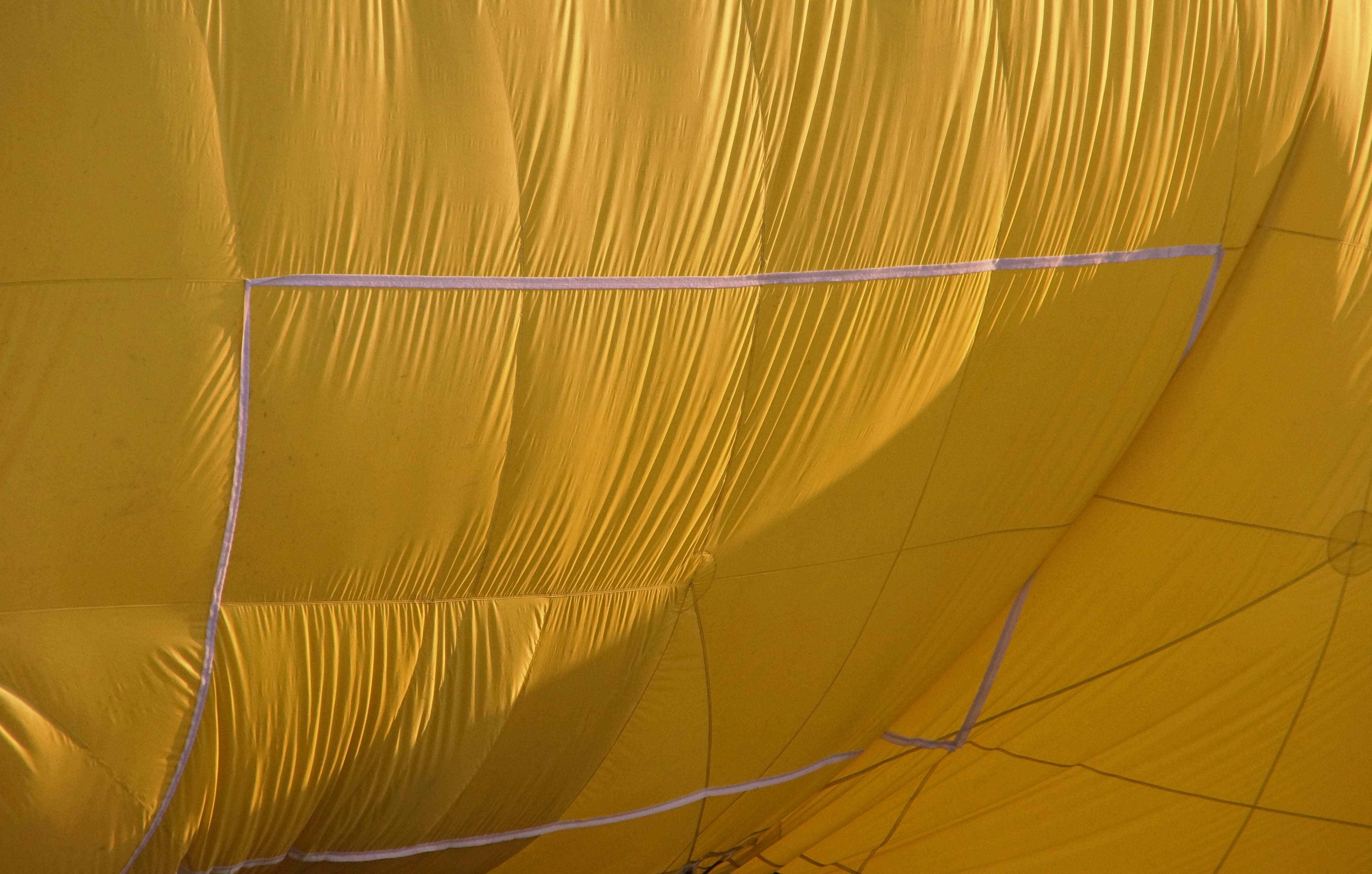 yellow hot air balloon
