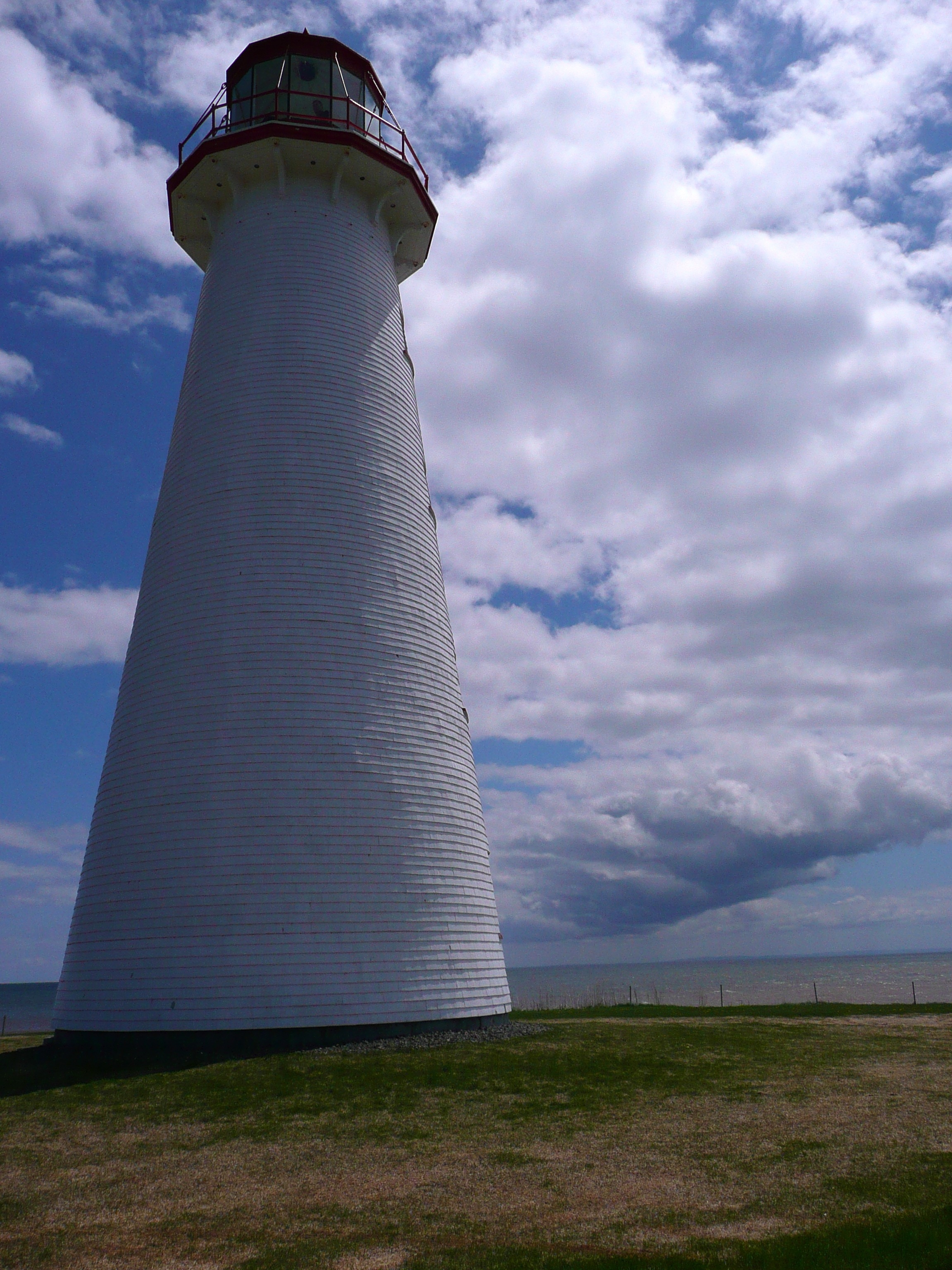 white lighthouse tower