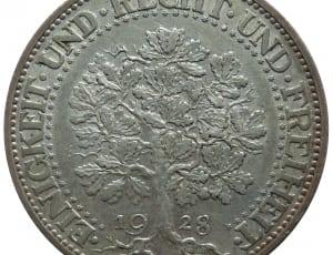 einigkeit und recht und freiheit 1928 silver coin thumbnail