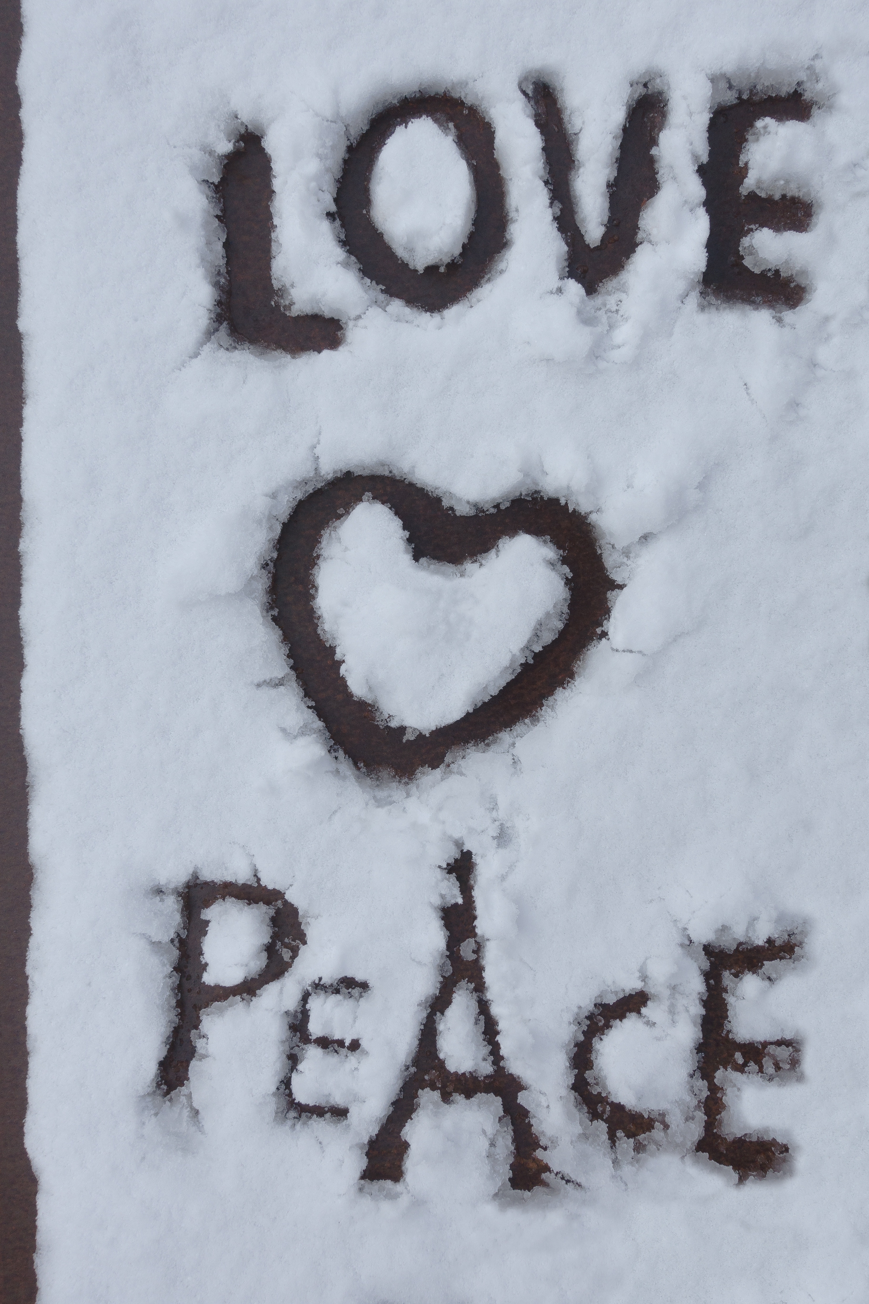 Love peace text