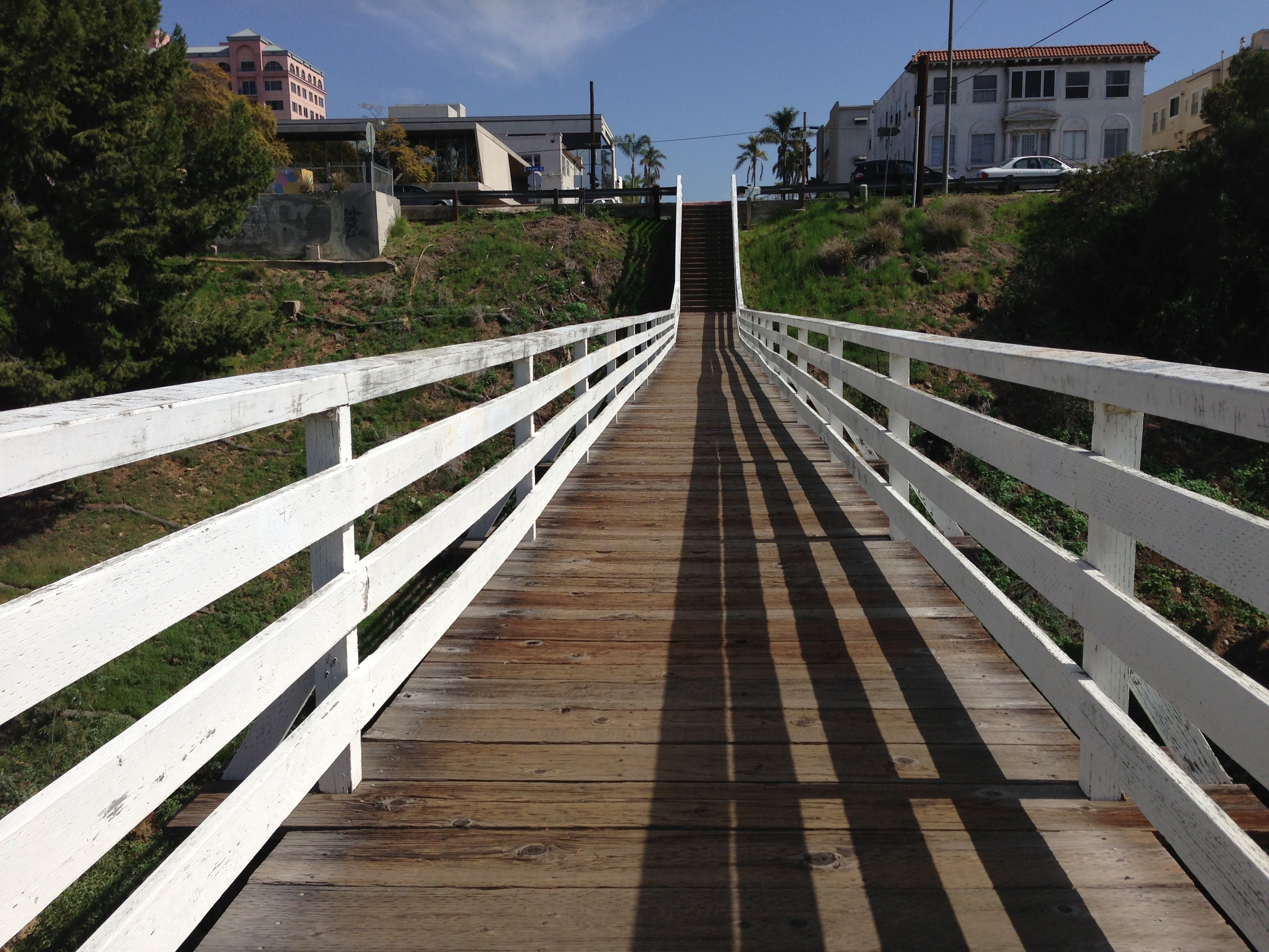 brown and white wooden bridge