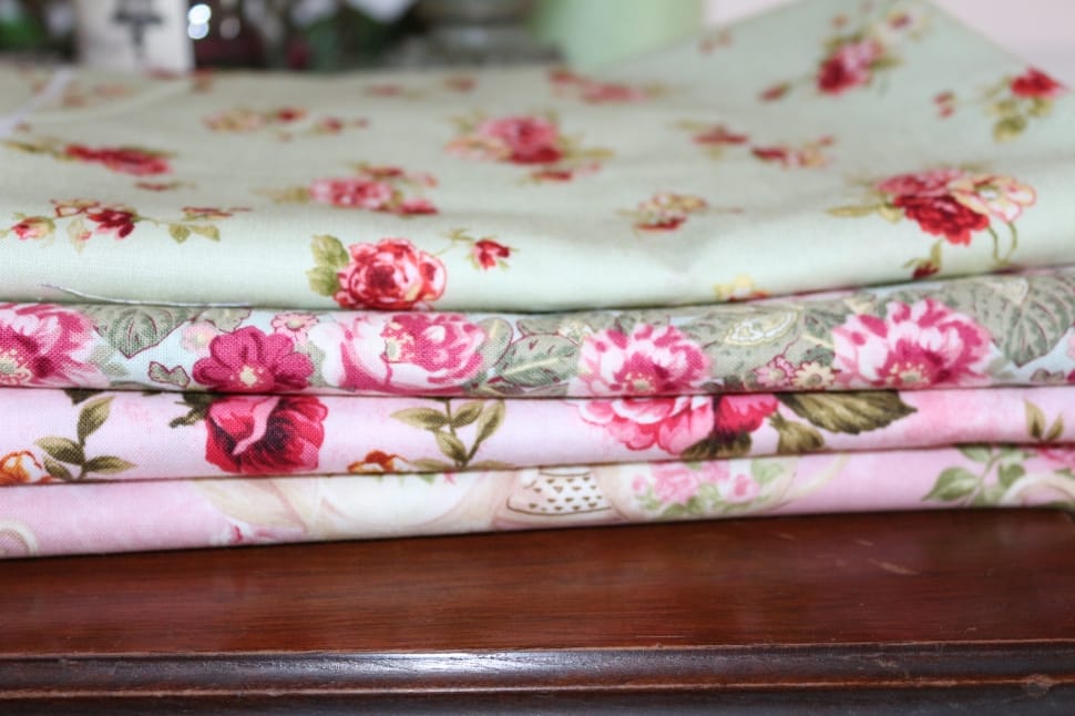 4 gray red and pink floral textiles preview