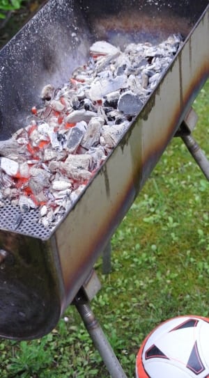 white metal charcoal grill thumbnail