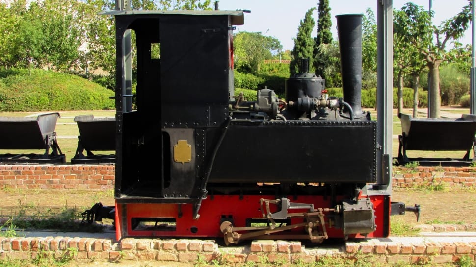 black and grey steam engine preview