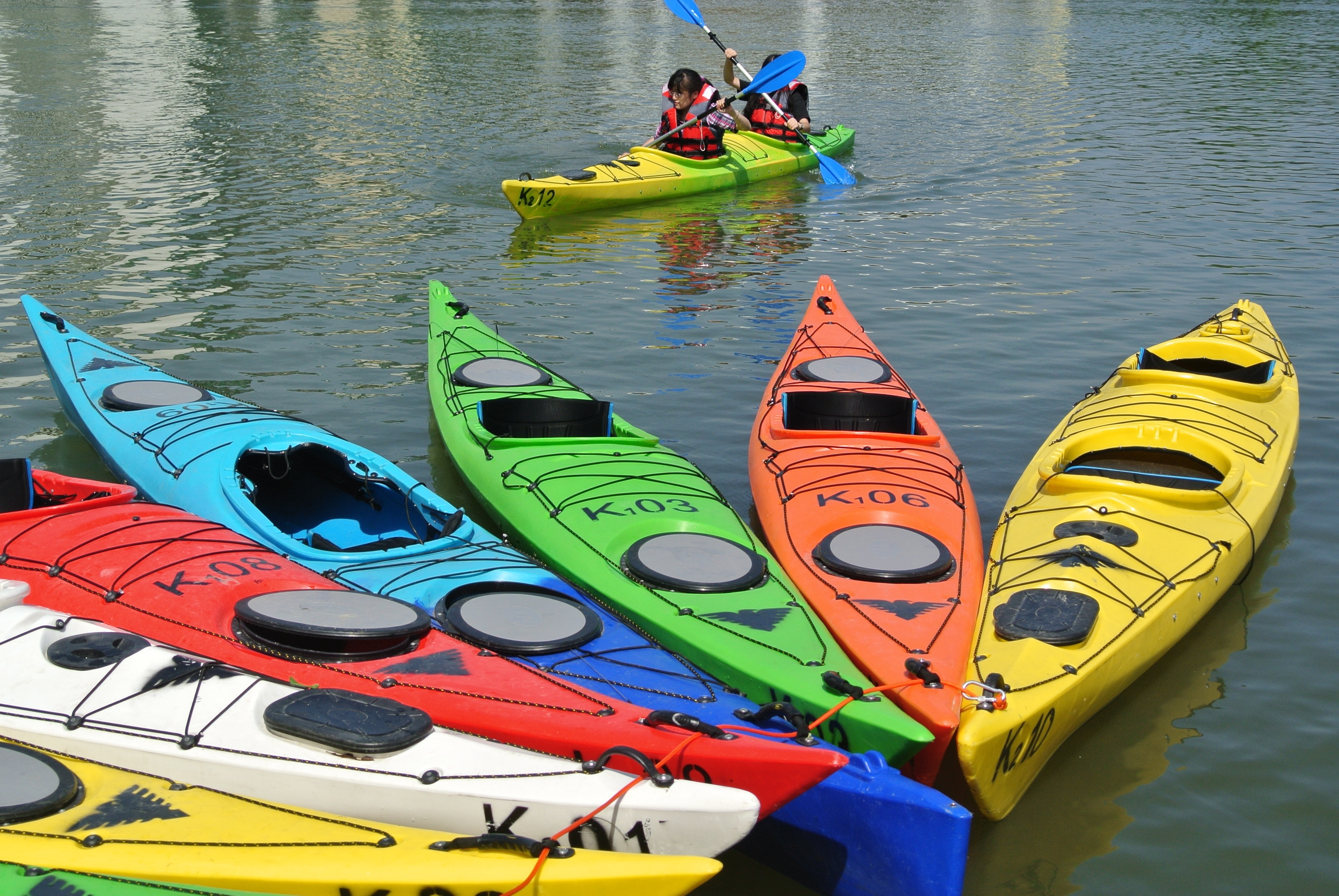 plastic kayaks lot