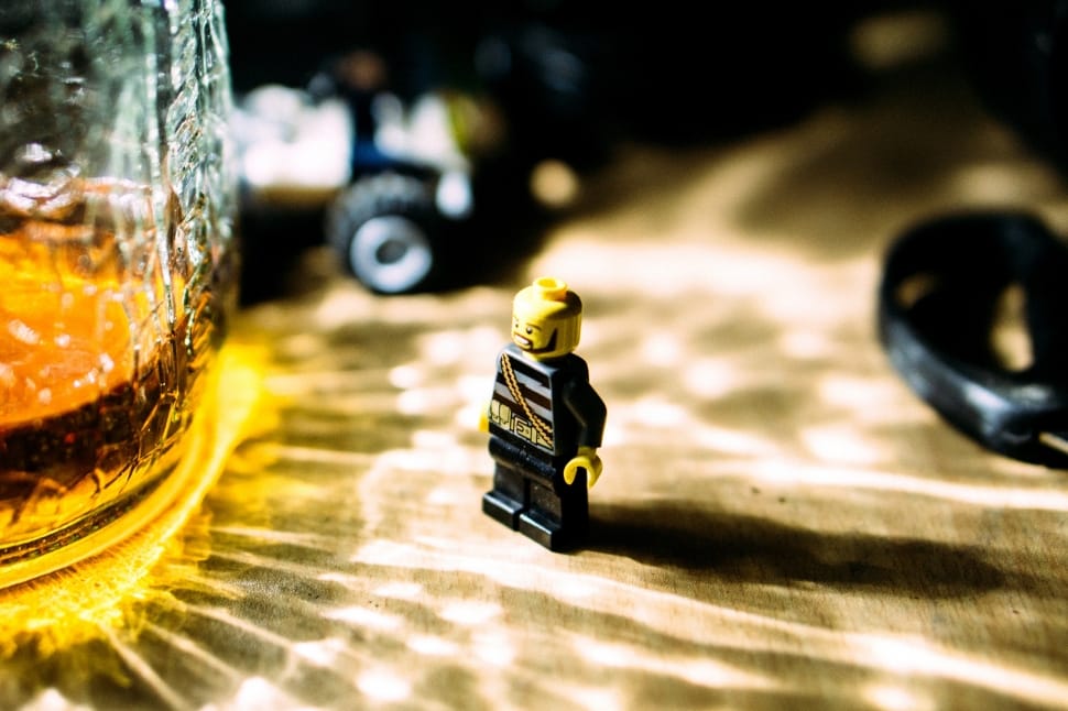 black and yellow lego figure preview