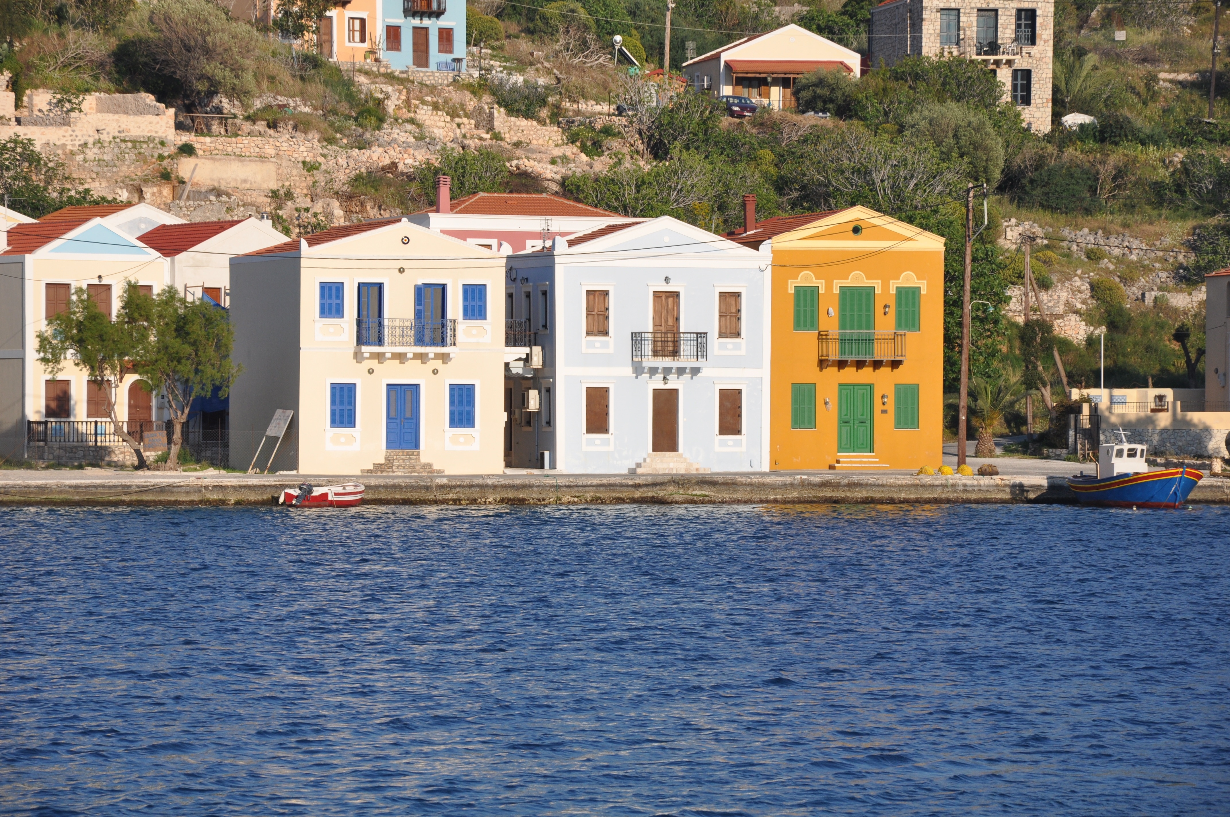 3 painted houses