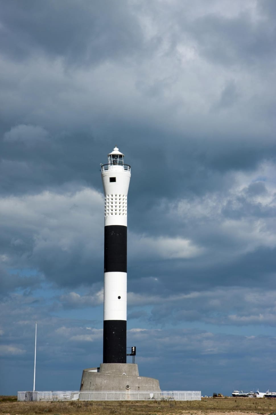 white and black lighthouse photo preview