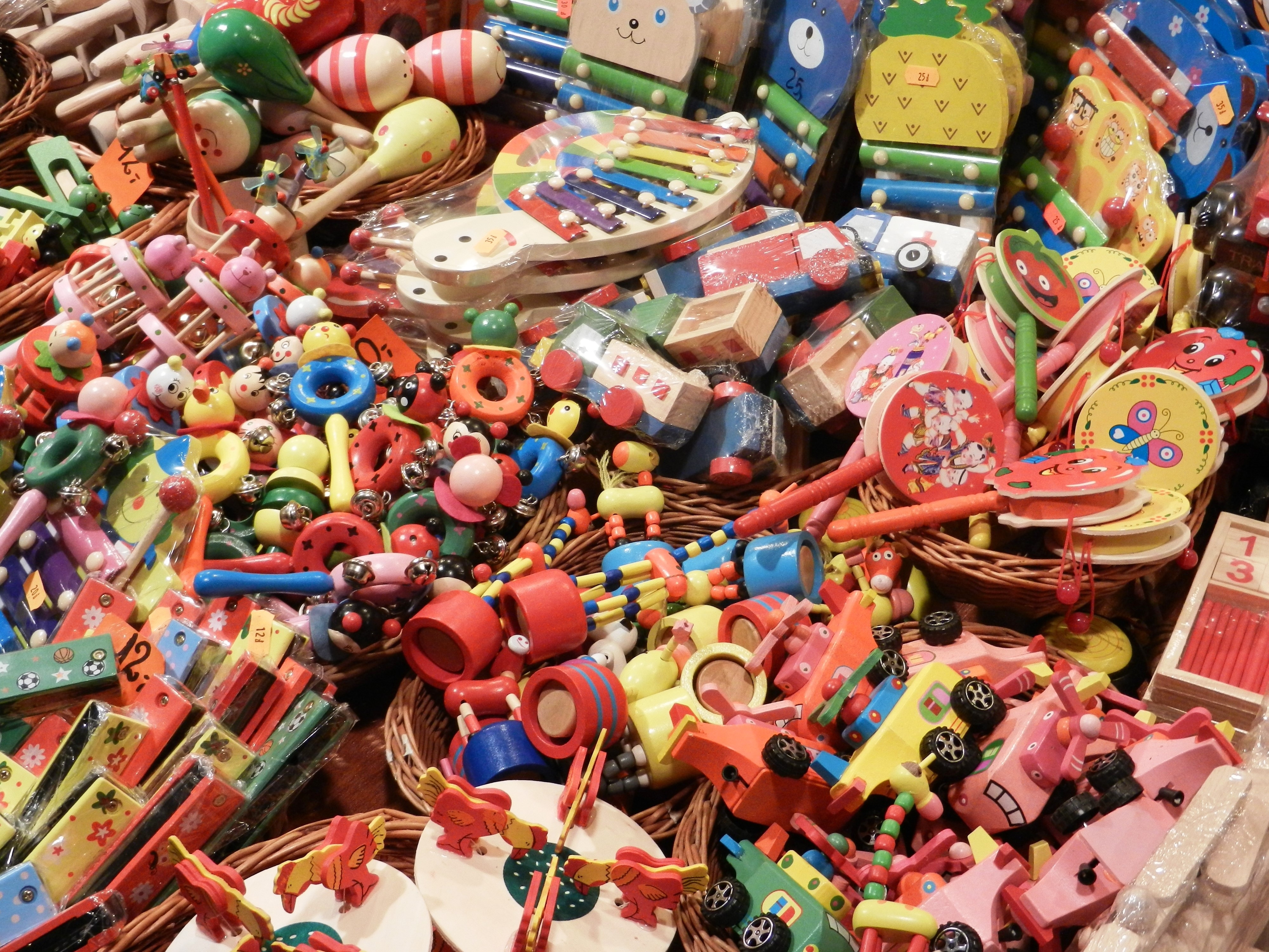 assorted plastic toys