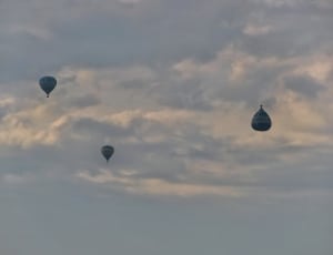 three gray hot air balloons thumbnail