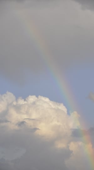 rainbow with white clouds thumbnail