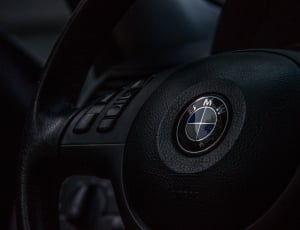black bmw multi function steering wheel thumbnail