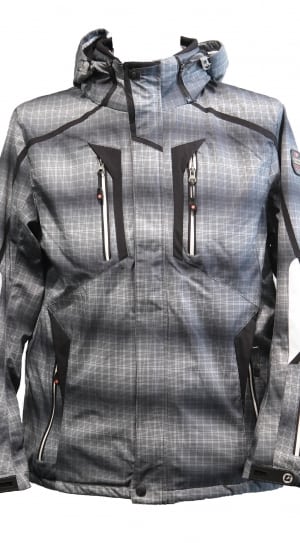 white black and gray zipper hoodie thumbnail