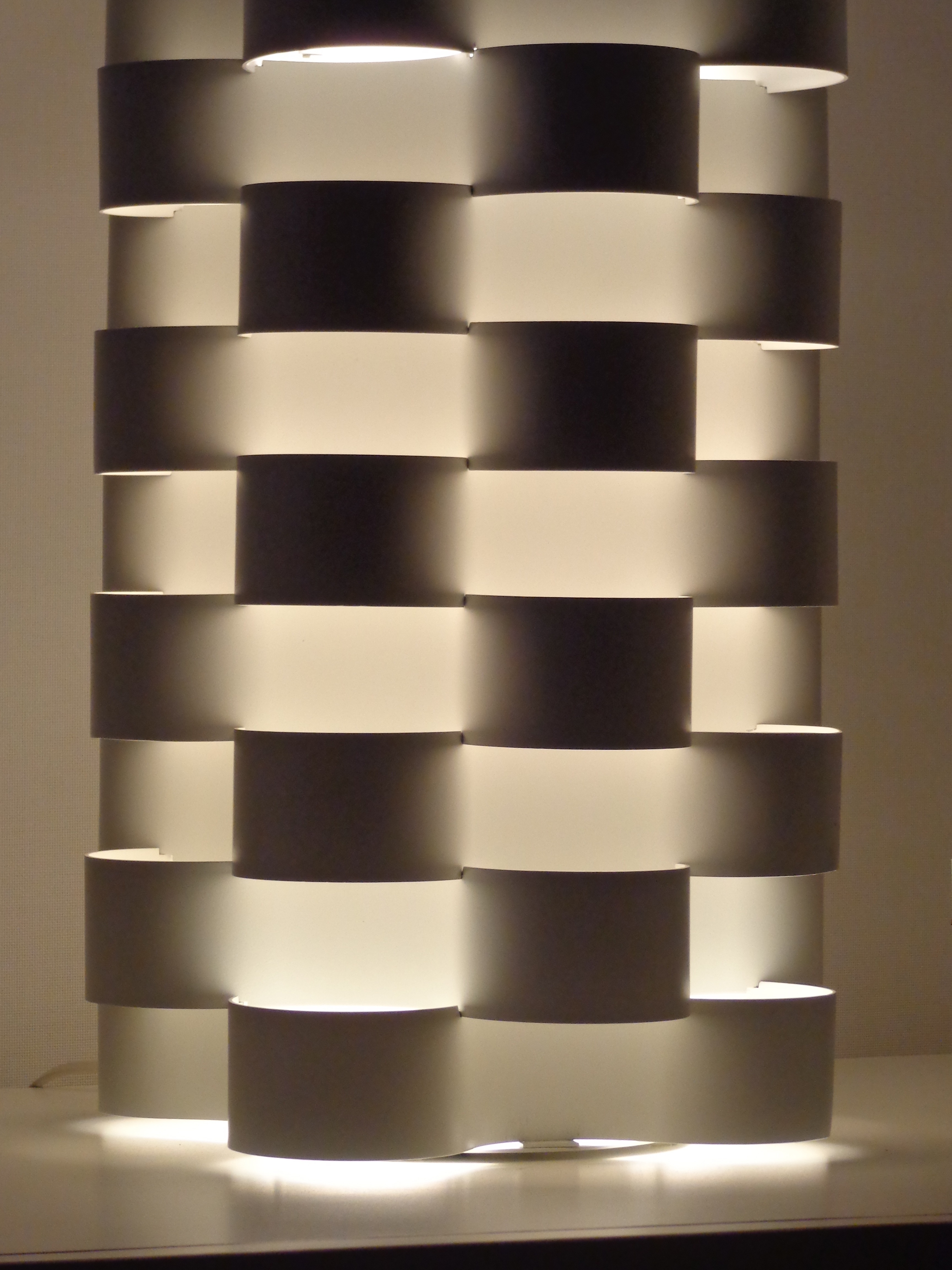 gray table lamp