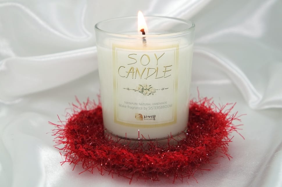 white soy candle in glass preview
