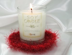 white soy candle in glass thumbnail