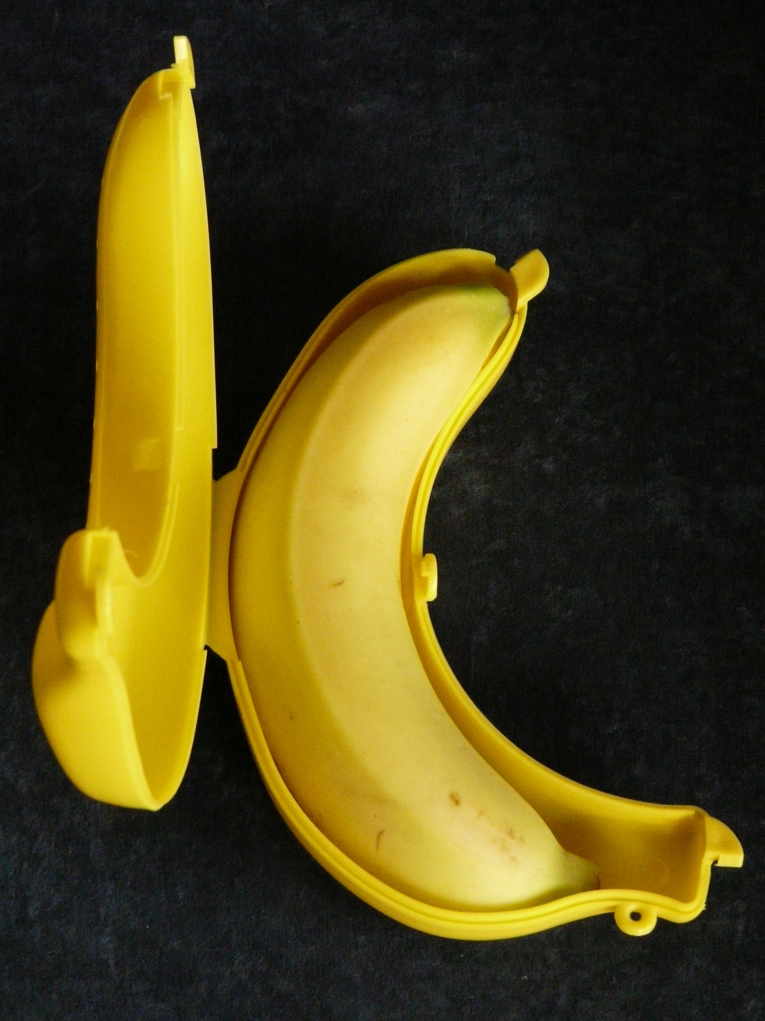 yellow banana fruit with case