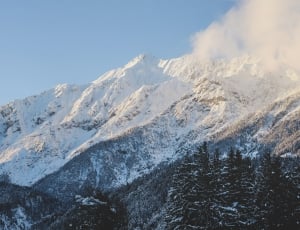 mountains covered with snow thumbnail