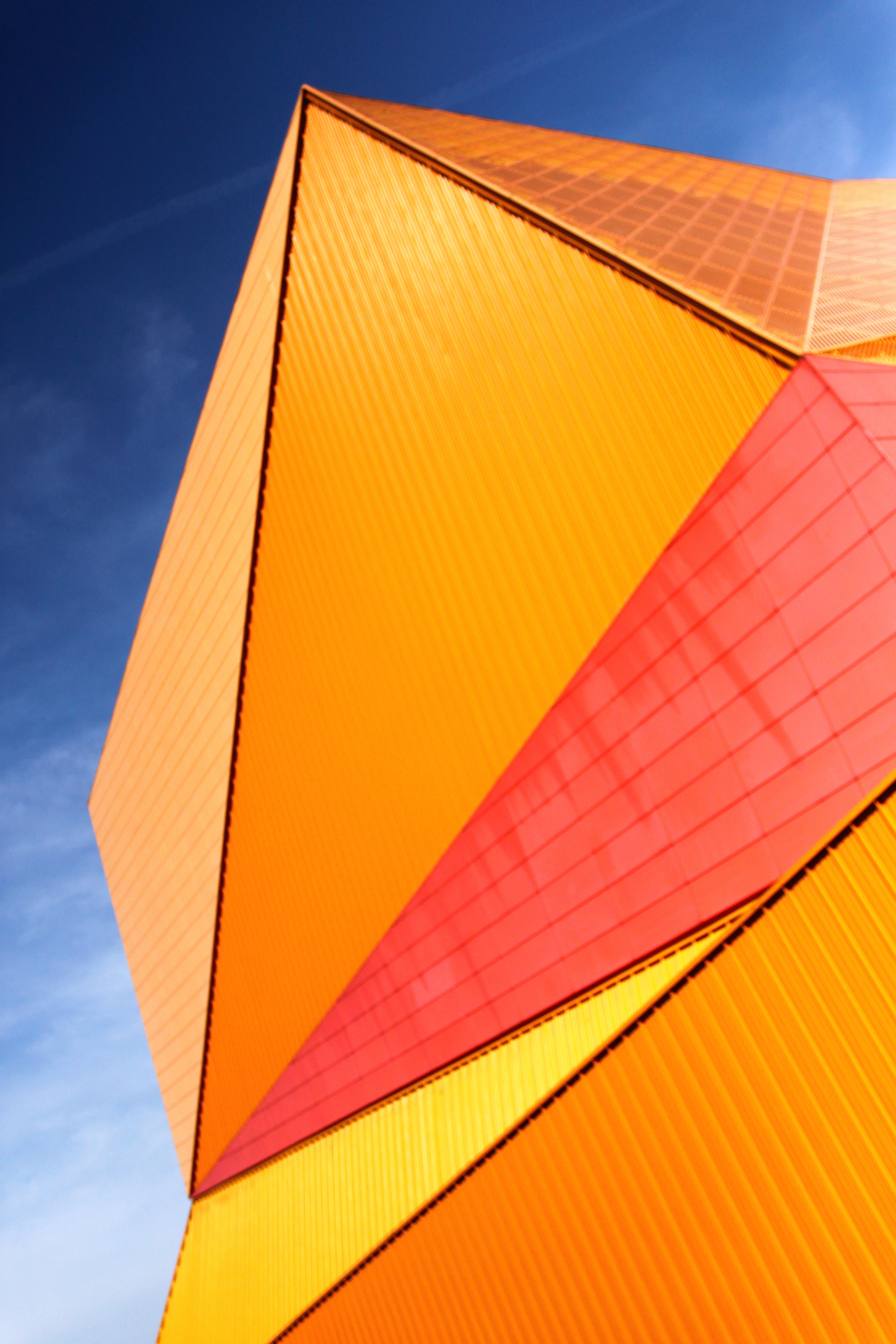 orange polygon artwork