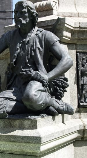 man sitting concrete statue thumbnail