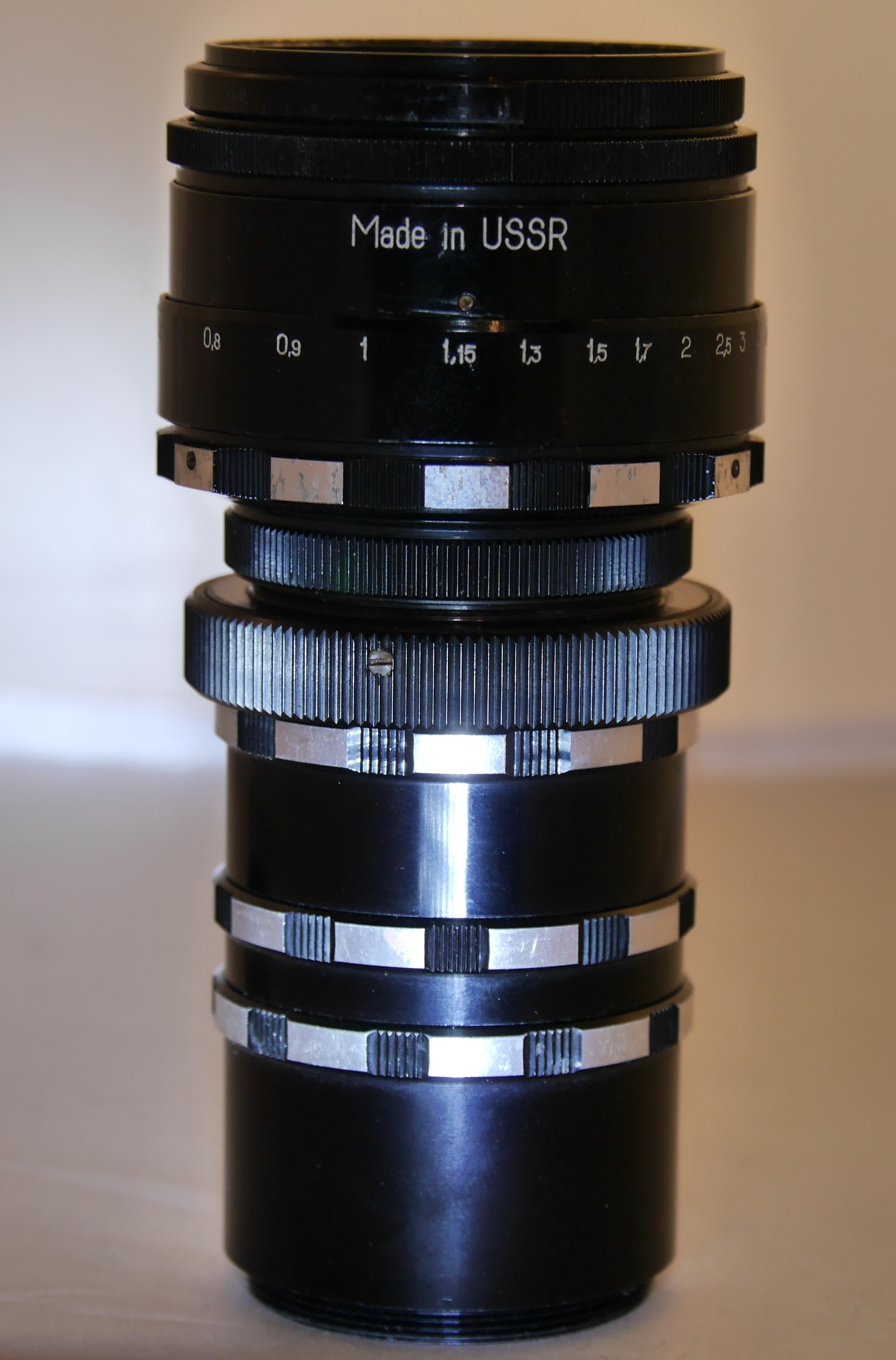 black made in ussr camera lens
