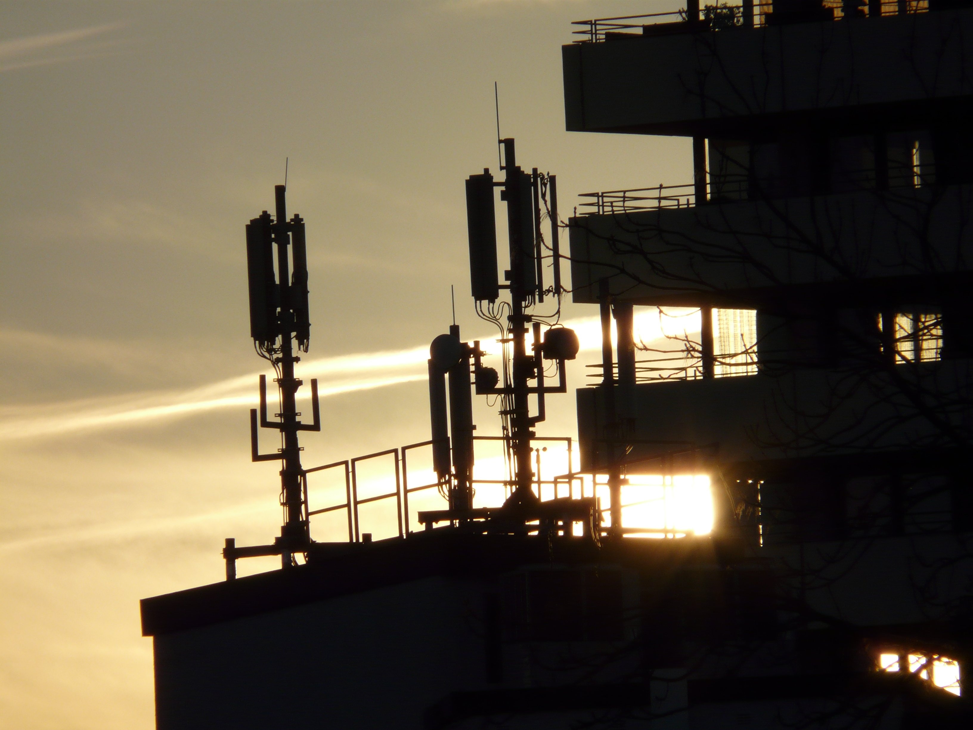silhouette of antenna