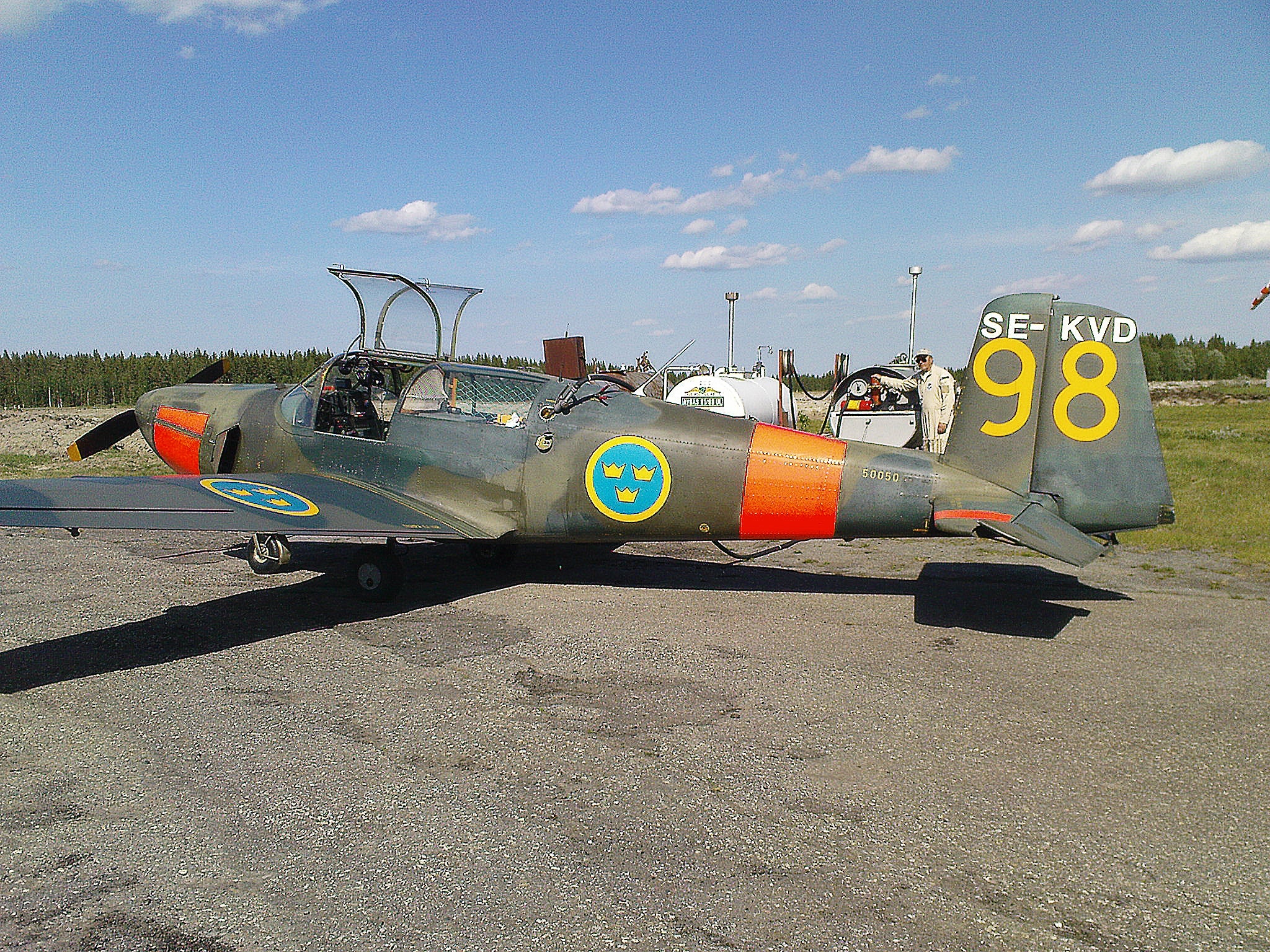 black orange se-kvd 98 fighter plane