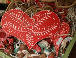 red and white heart shape decor thumbnail