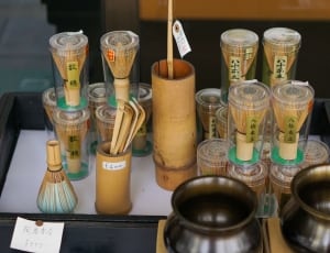 brown bamboo container and sticks thumbnail