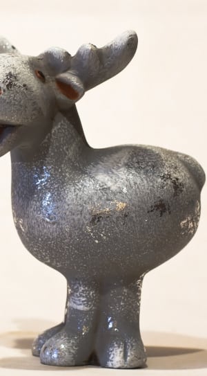 gray moose figurine thumbnail