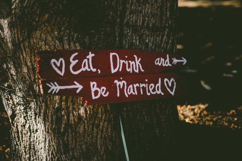 eat drink and be married signage preview
