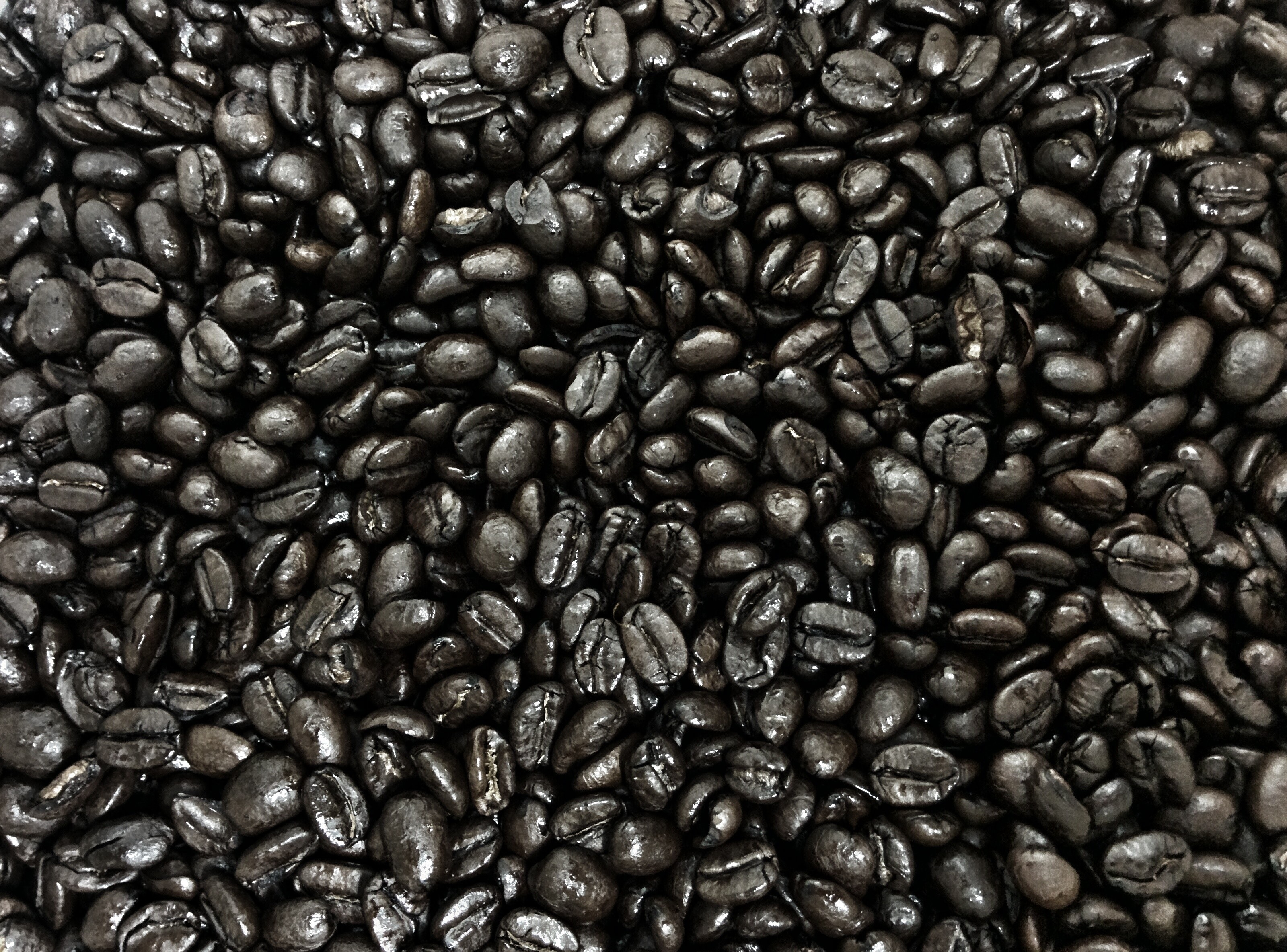 black coffee beans