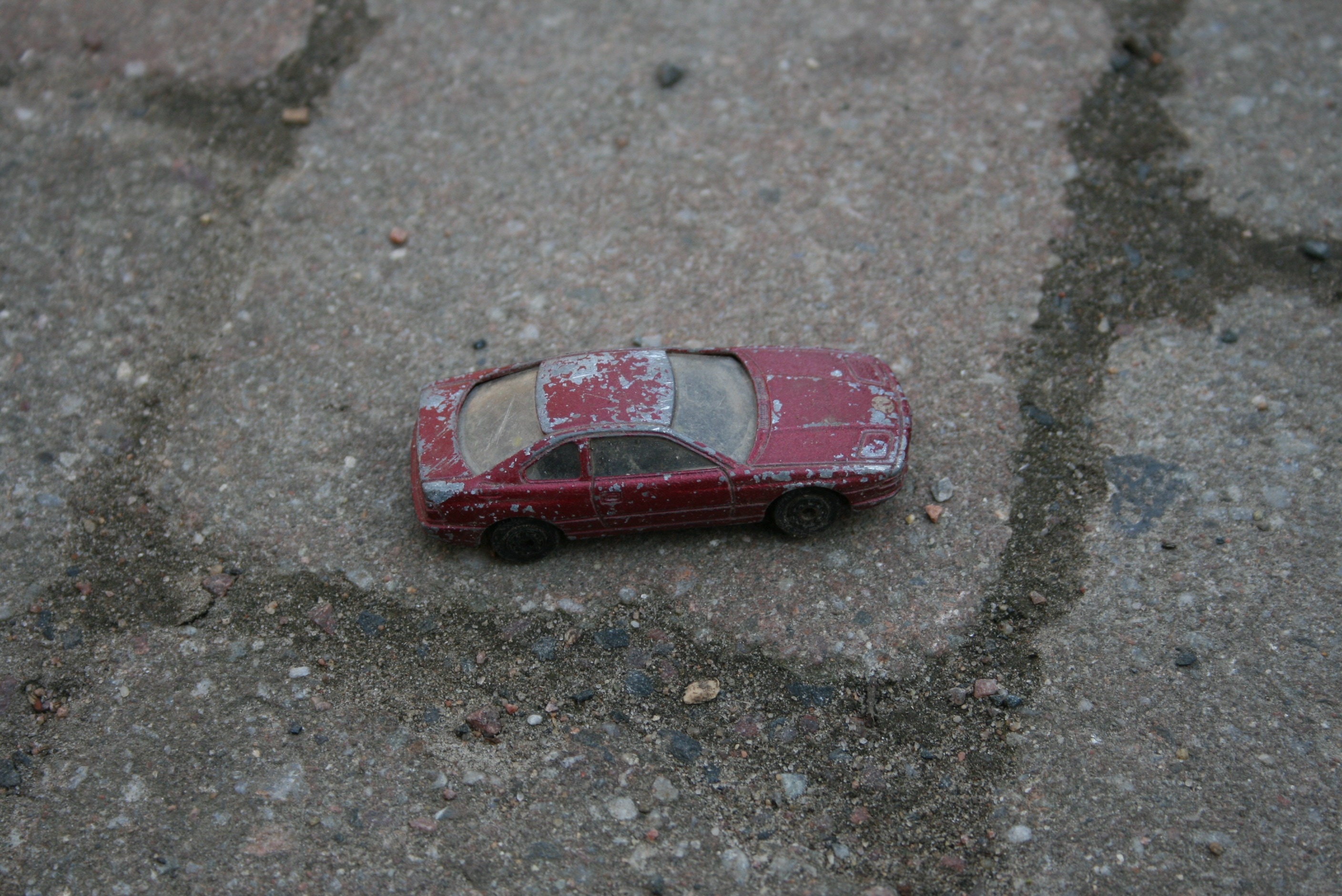 red coupe die-cast model