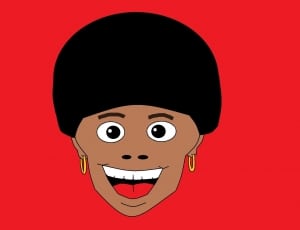 afro haired person's face illustration thumbnail