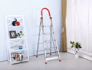 gray and red step ladder thumbnail