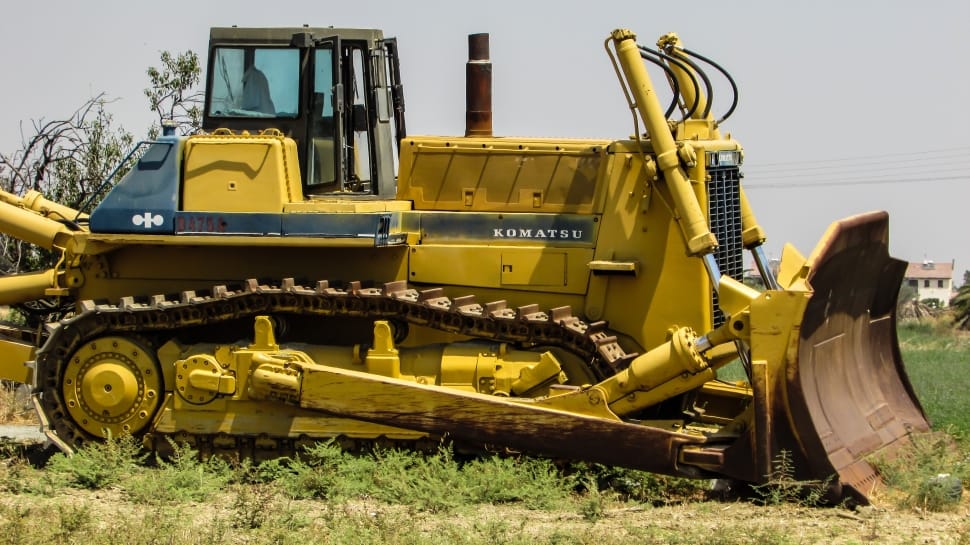 yellow komatsu bulldozer preview
