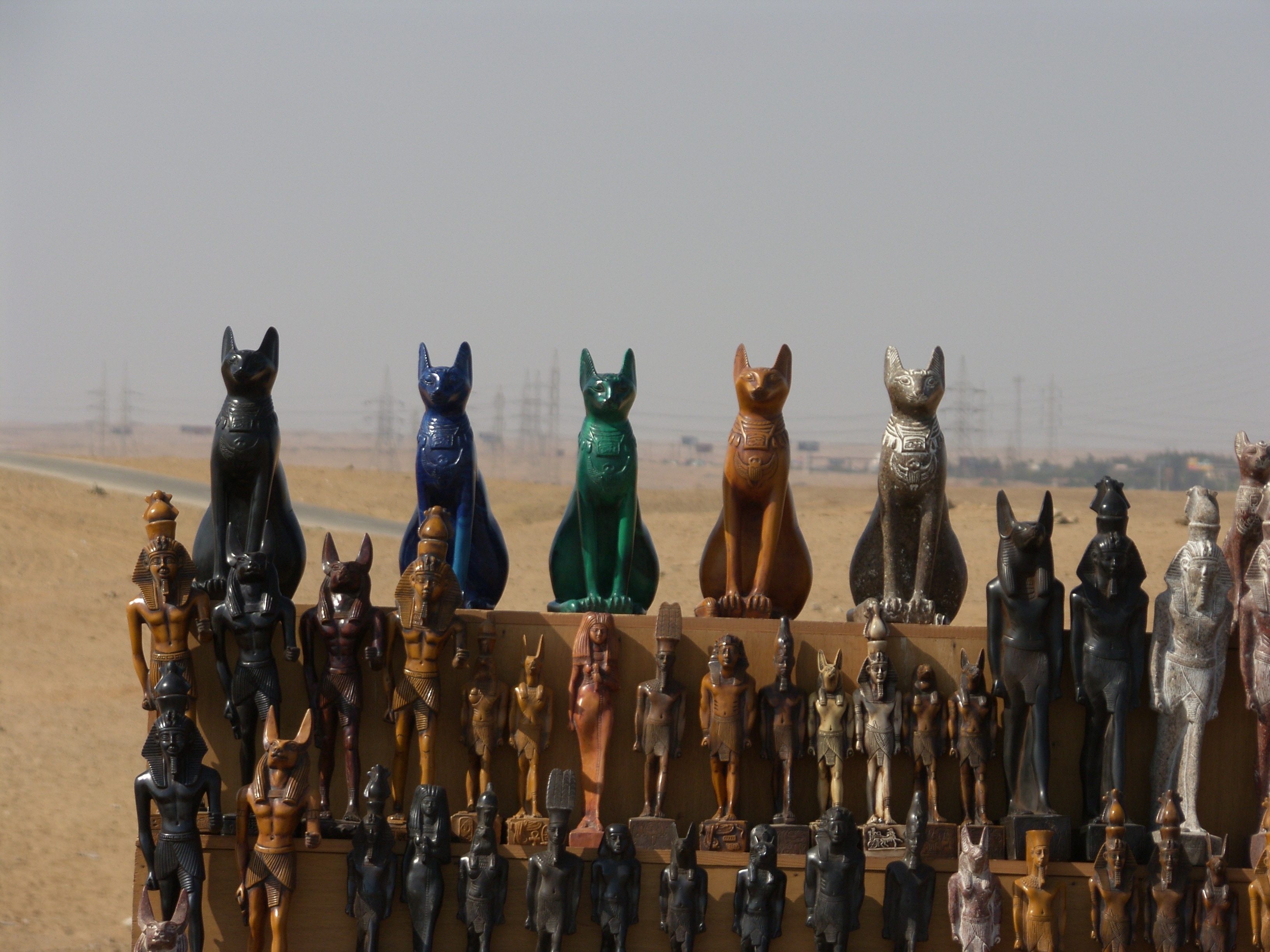 assorted egyptian figurines