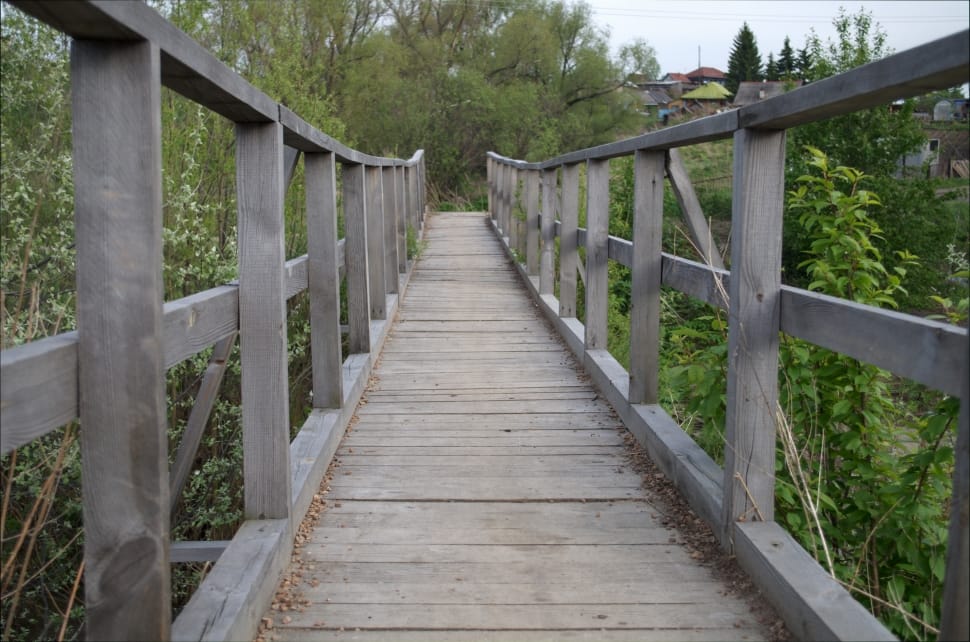 gray wooden bridge preview
