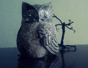 gray owl table decor thumbnail