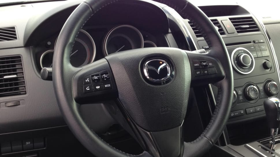 black mazda multi function steering wheel preview